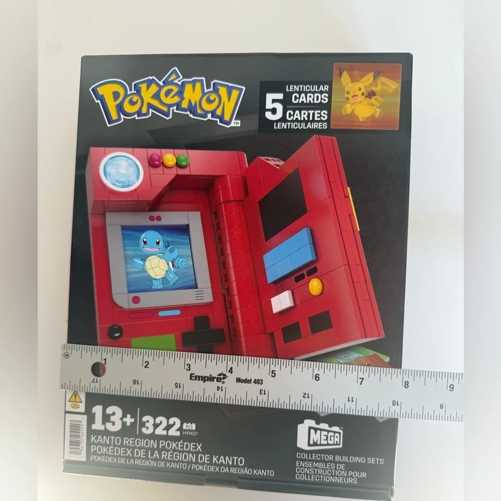 MEGA Pokémon Building Toys Set, Kanto Region Pokédex with 322 Pieces